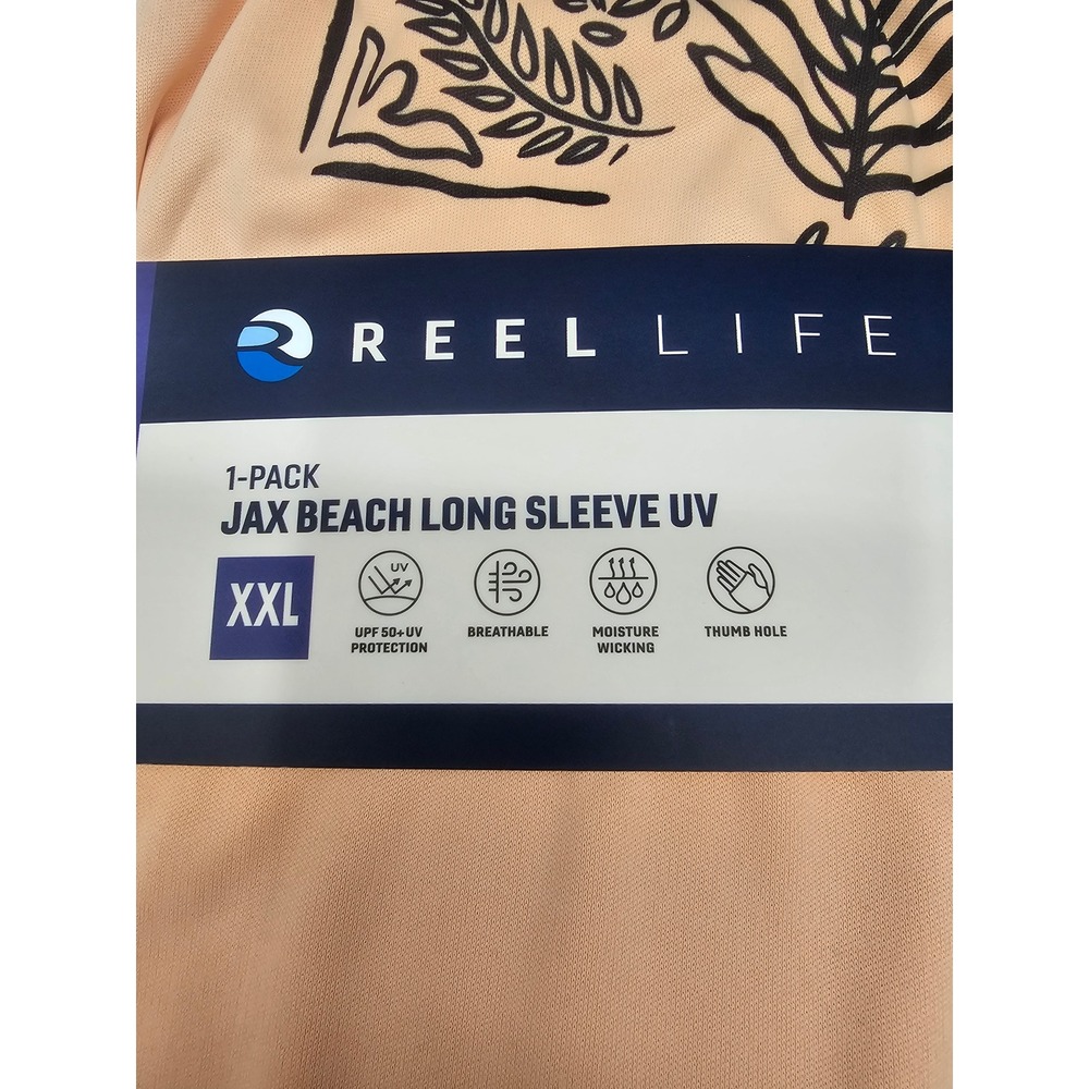 Reel Life Womens Jax Beach LS UV Shirt XXL Peach Parfait UPF 50+ UUV02-0379-839‎ - Picture 6 of 7